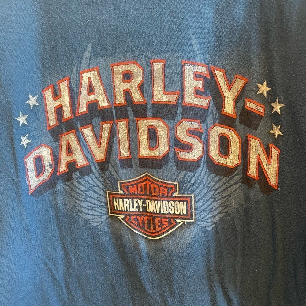 Harley Davidson 2016 Biker Built Blue Limited edition  T Shirt sz 2XL